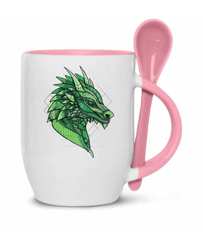 Tasse cuillère Dragon stylisé, géométrique par KronoArt