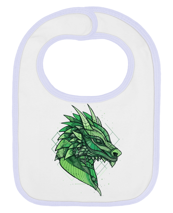 Bavoir bébé uni Dragon stylisé, géométrique par KronoArt