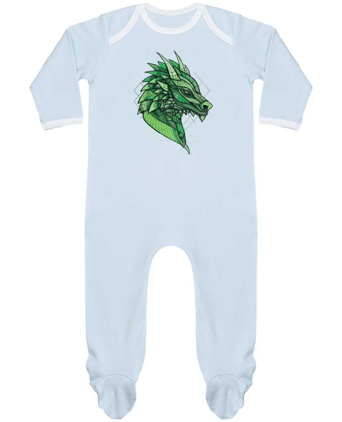 Body Pyjama Bébé Dragon stylisé, géométrique par KronoArt