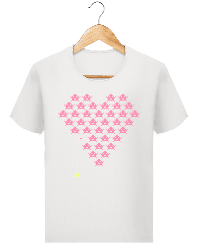  T-shirt Homme vintage Pixel Cœur par KronoArt