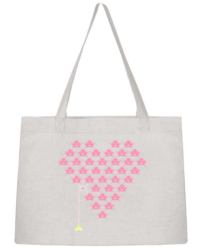 Sac Shopping Pixel Cœur par KronoArt