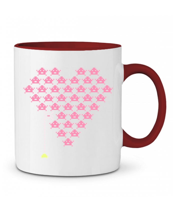 Mug bicolore Pixel Cœur KronoArt