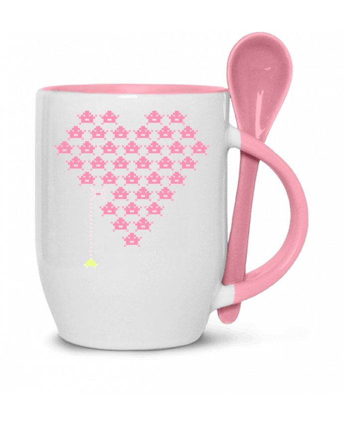  Tasse cuillère Pixel Cœur par KronoArt