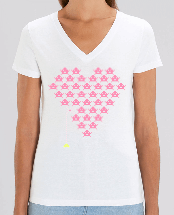 Tee-shirt femme Pixel Cœur Par  KronoArt