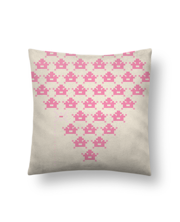 Coussin suédine Pixel Cœur par KronoArt