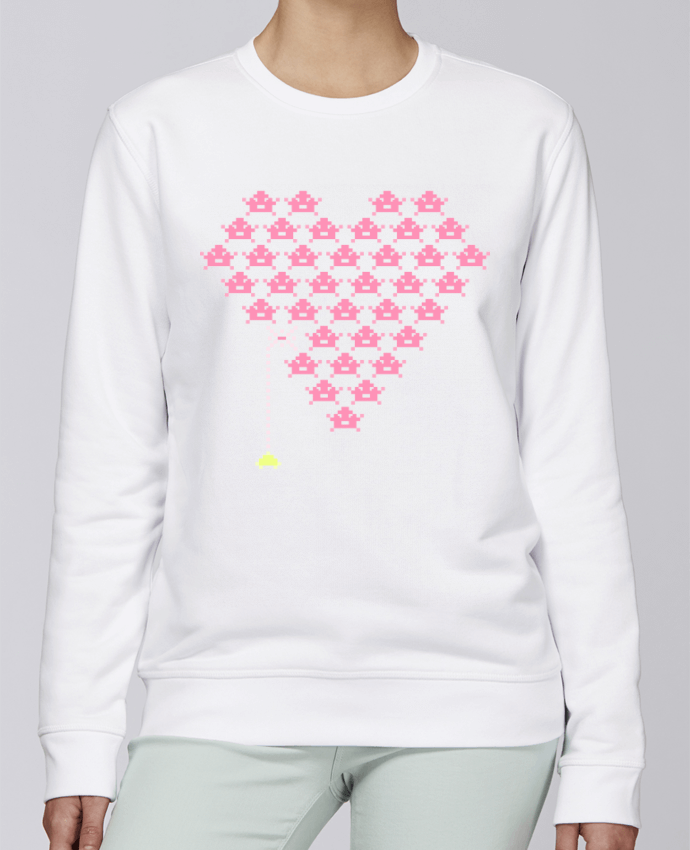 Sweatshirt Pixel Cœur par KronoArt