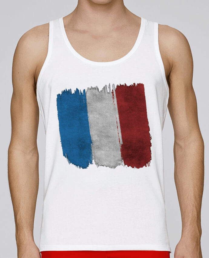 Débardeur homme Drapeau Français par KronoArt 100% coton bio