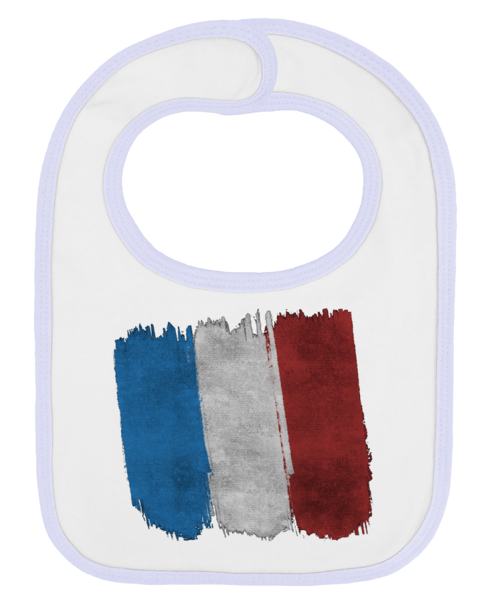 Bavoir bébé uni Drapeau Français par KronoArt