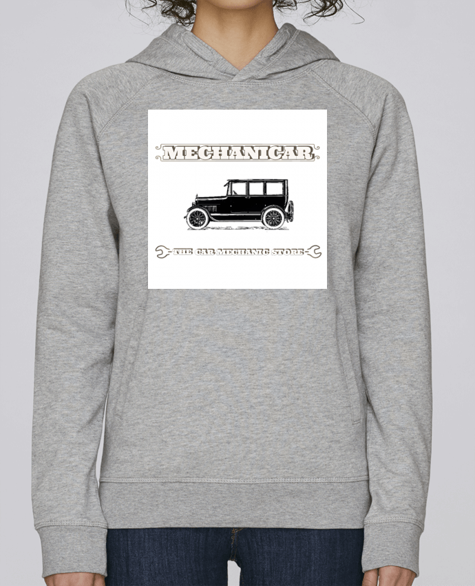 Sweat capuche femme Mechanicar par Matos Motions