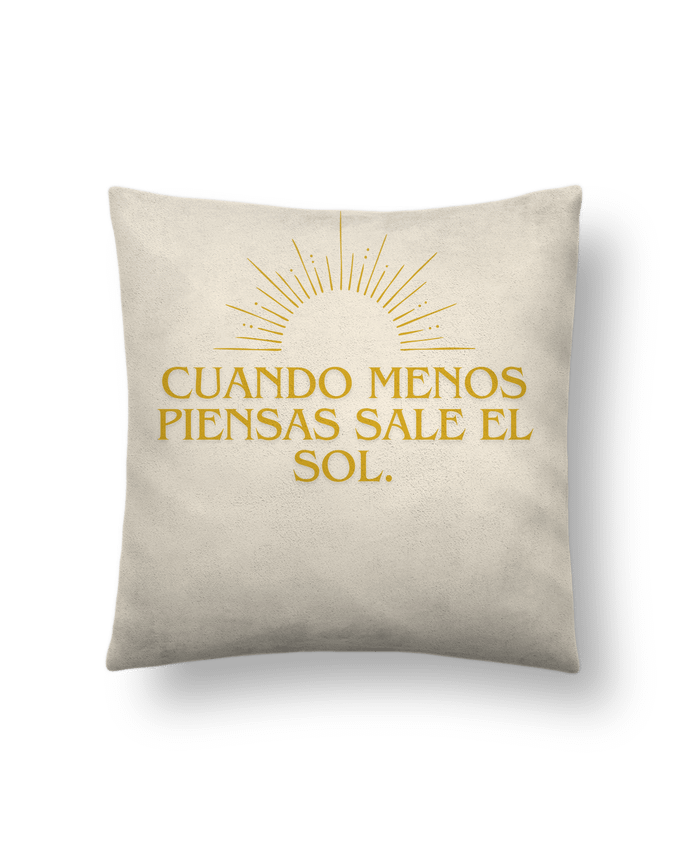 Coussin suédine Sale el sol par ValeDelAngel