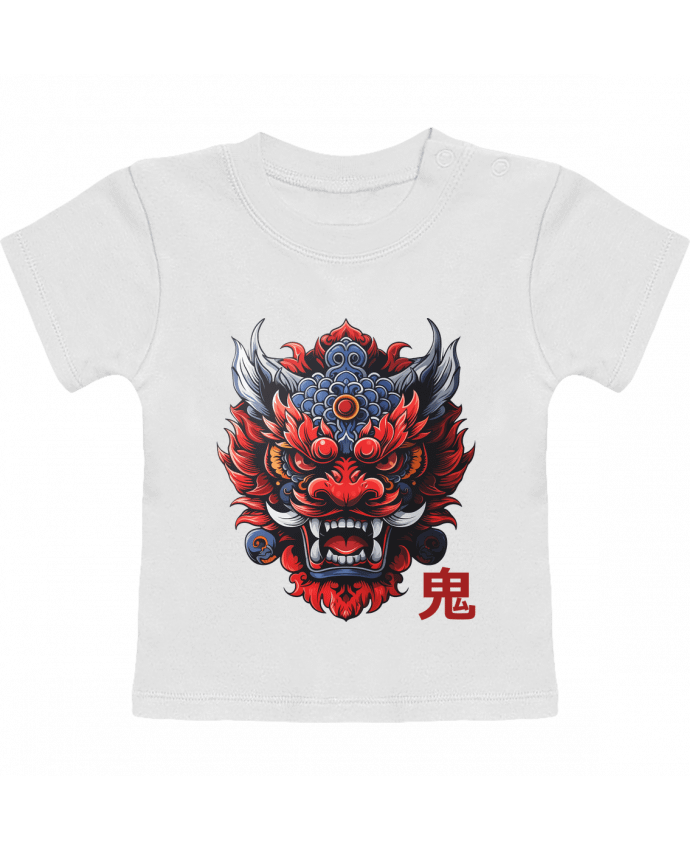 T-shirt bébé Oni, démon Japonais manches courtes du designer KronoArt