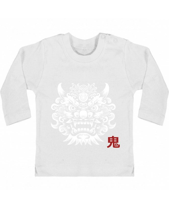 T-shirt bébé Oni, démon Japonais manches longues du designer KronoArt