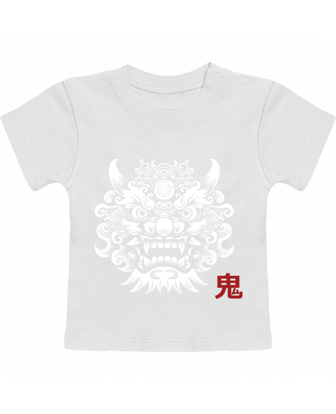 T-shirt bébé Oni, démon Japonais manches courtes du designer KronoArt