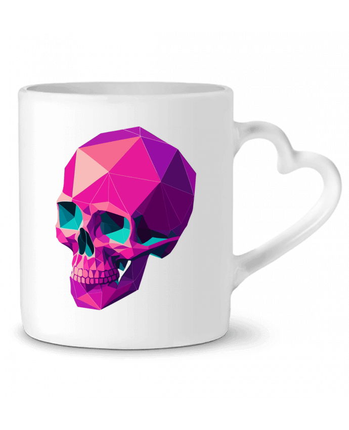 Mug coeur Crâne Géométrique par KronoArt