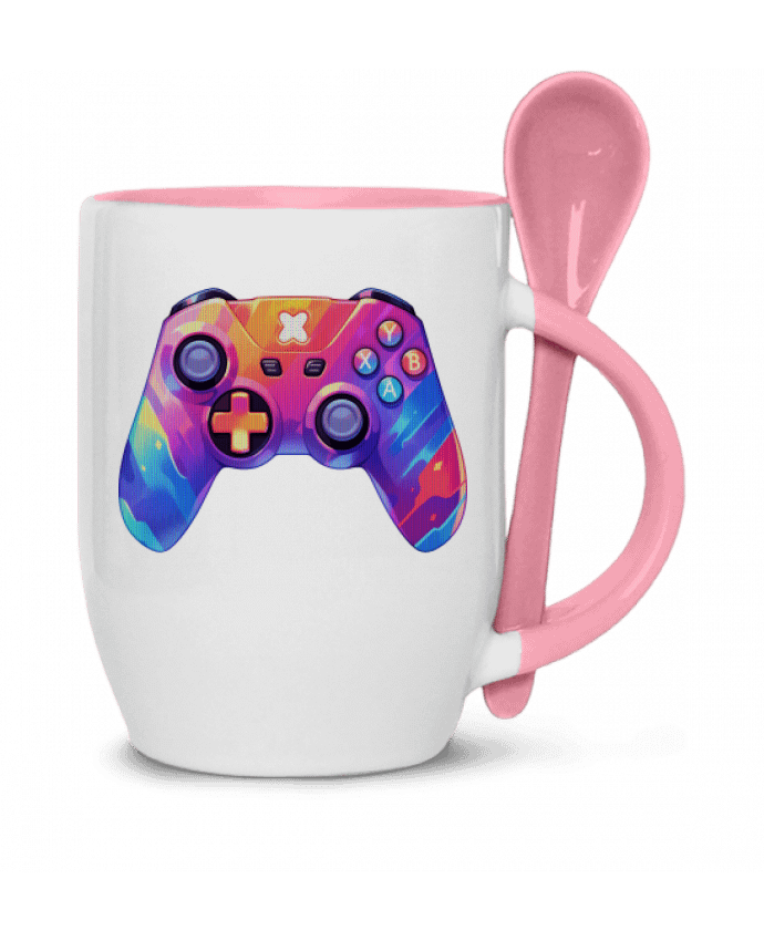  Tasse cuillère Manette de jeux vidéo pixel art par KronoArt