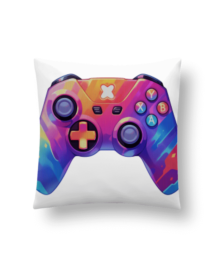 Coussin Manette de jeux vidéo pixel art par KronoArt