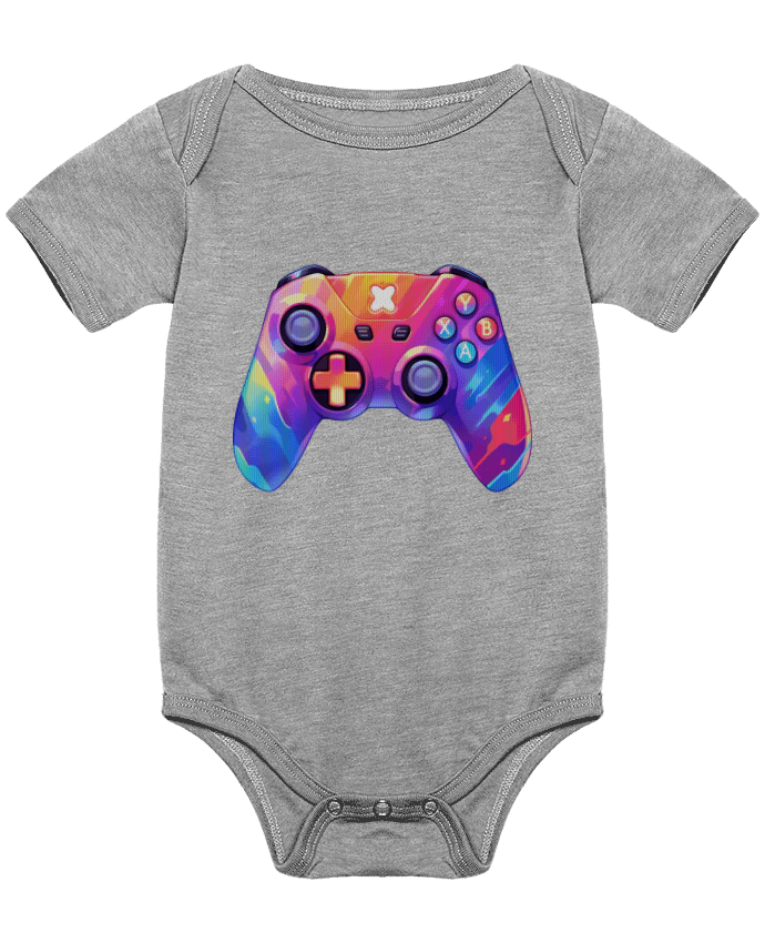 Body bébé Manette de jeux vidéo pixel art par KronoArt