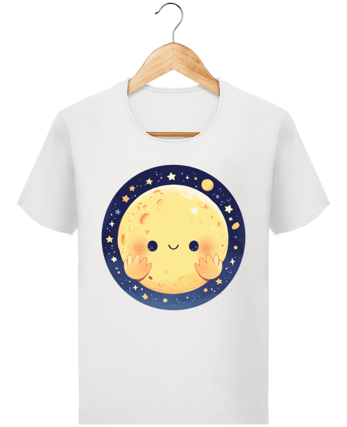  T-shirt Homme vintage La Lune qui sourit par KronoArt