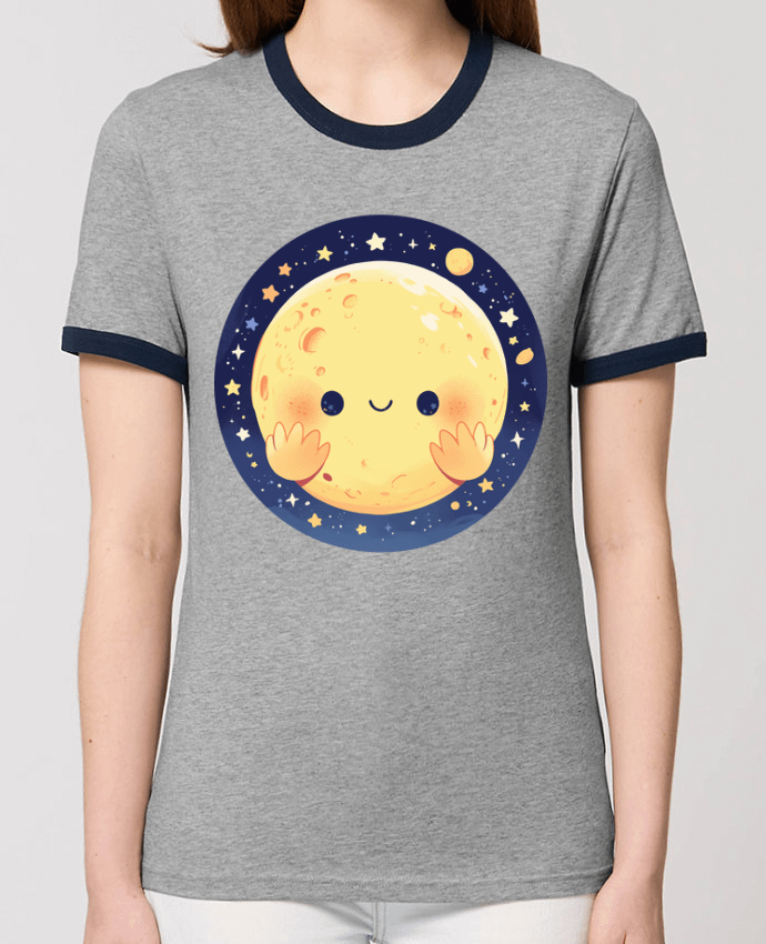 T-shirt La Lune qui sourit par KronoArt