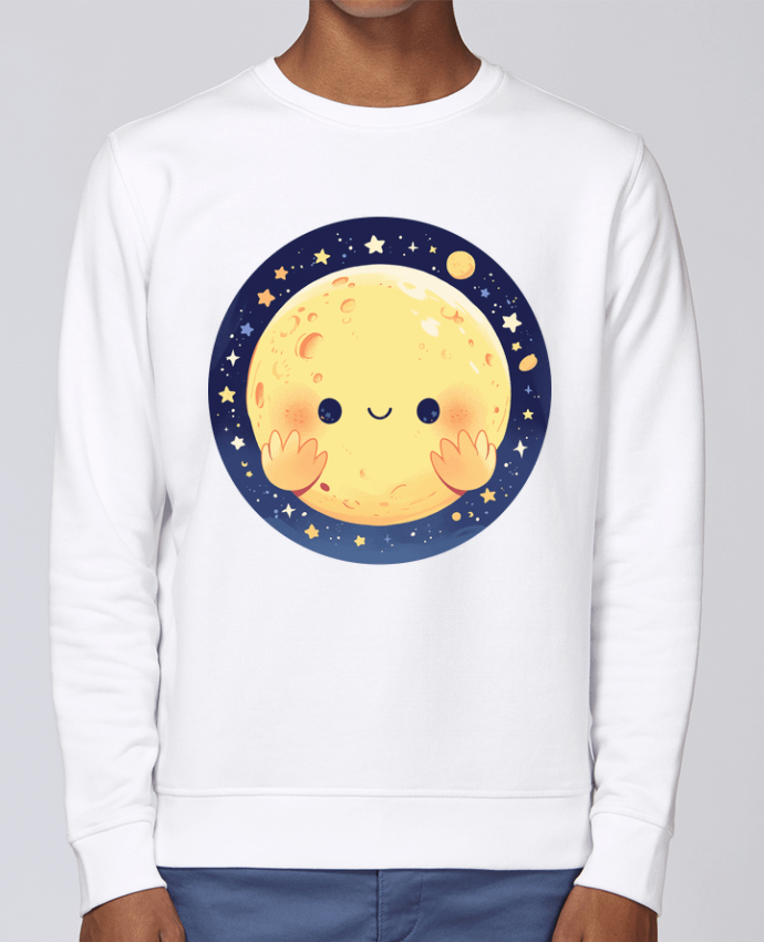 Sweatshirt La Lune qui sourit par KronoArt