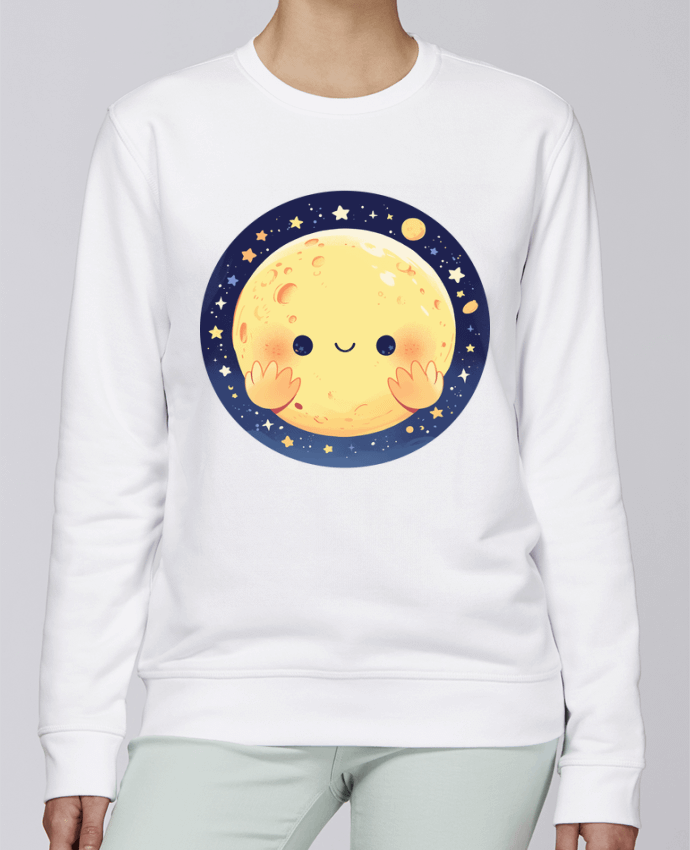 Sweatshirt La Lune qui sourit par KronoArt