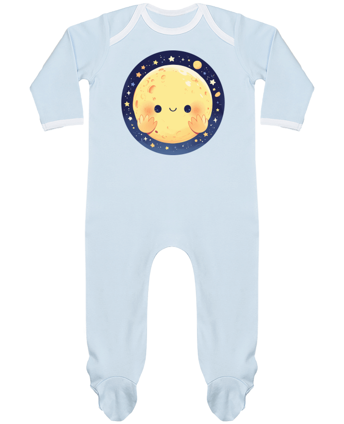 Body Pyjama Bébé La Lune qui sourit par KronoArt