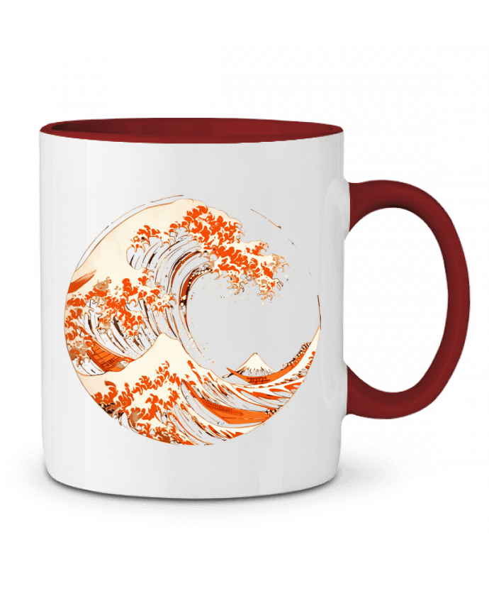 Mug bicolore Vague d'Hokusai Stylisé KronoArt