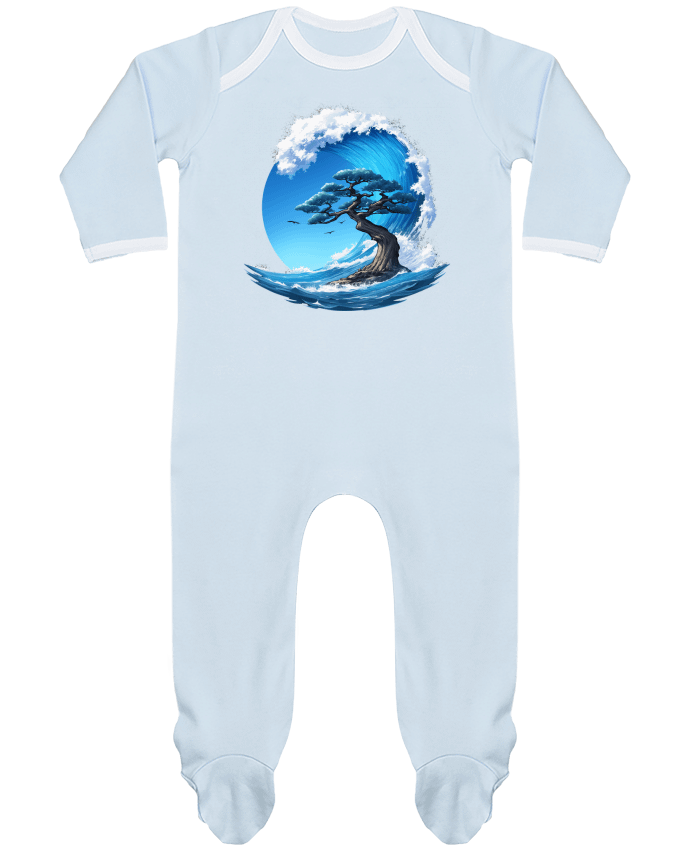 Body Pyjama Bébé Un arbre sous une vague par KronoArt