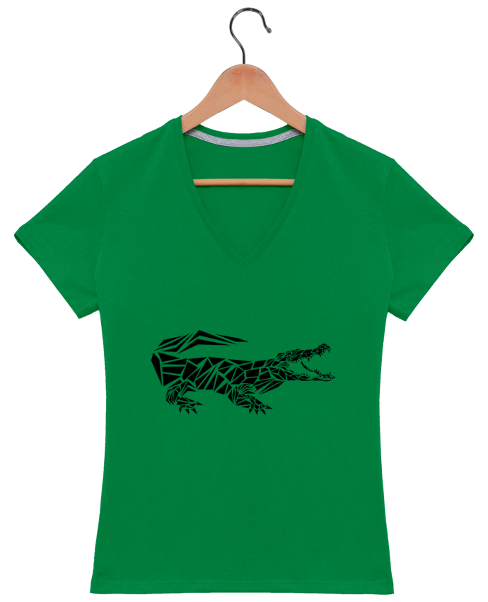T-Shirt V-Neck Women Croc X Naw by Dunestore
