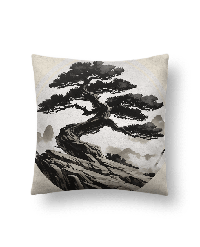 Coussin suédine Paysage Asiatique par KronoArt