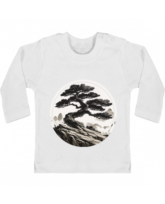 T-shirt bébé Paysage Asiatique manches longues du designer KronoArt