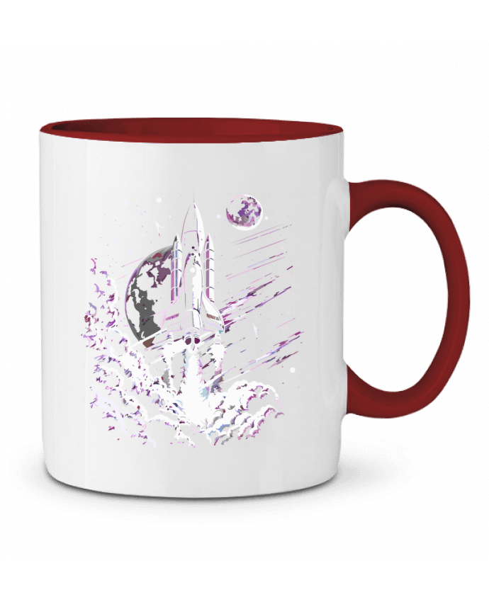 Mug bicolore Fusée au décollage KronoArt