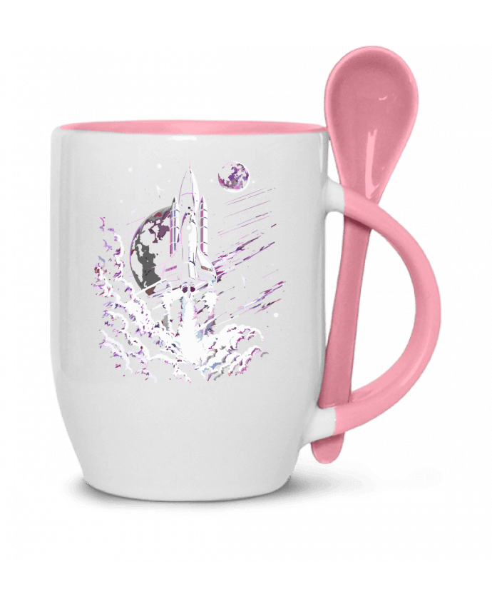  Tasse cuillère Fusée au décollage par KronoArt