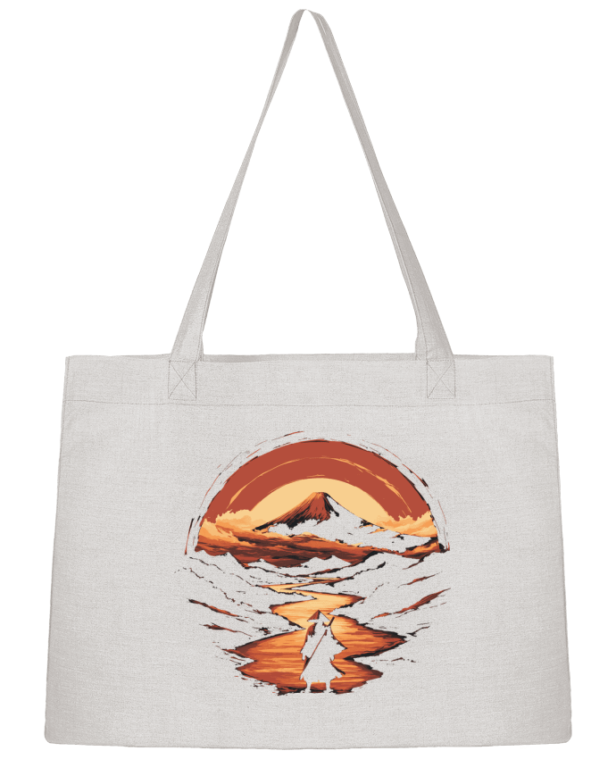 Sac Shopping Samouraï et Mont Fuji par KronoArt