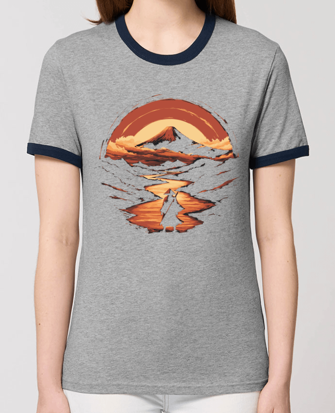 T-shirt Samouraï et Mont Fuji par KronoArt