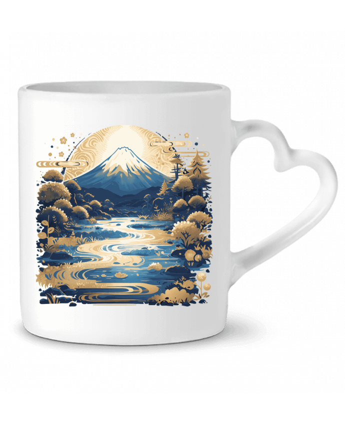 Mug coeur Mont Fuji par KronoArt