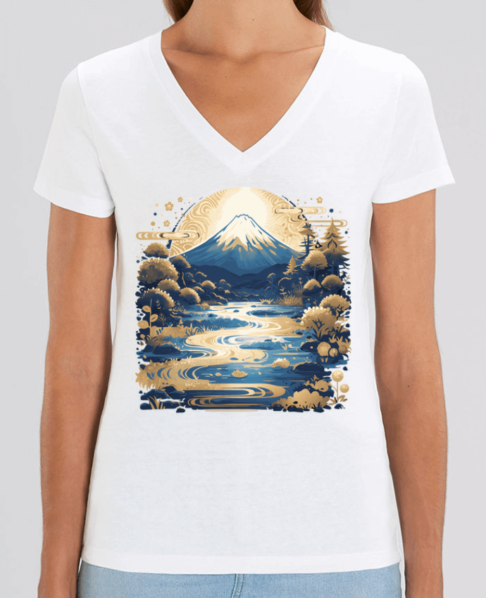 Tee-shirt femme Mont Fuji Par  KronoArt