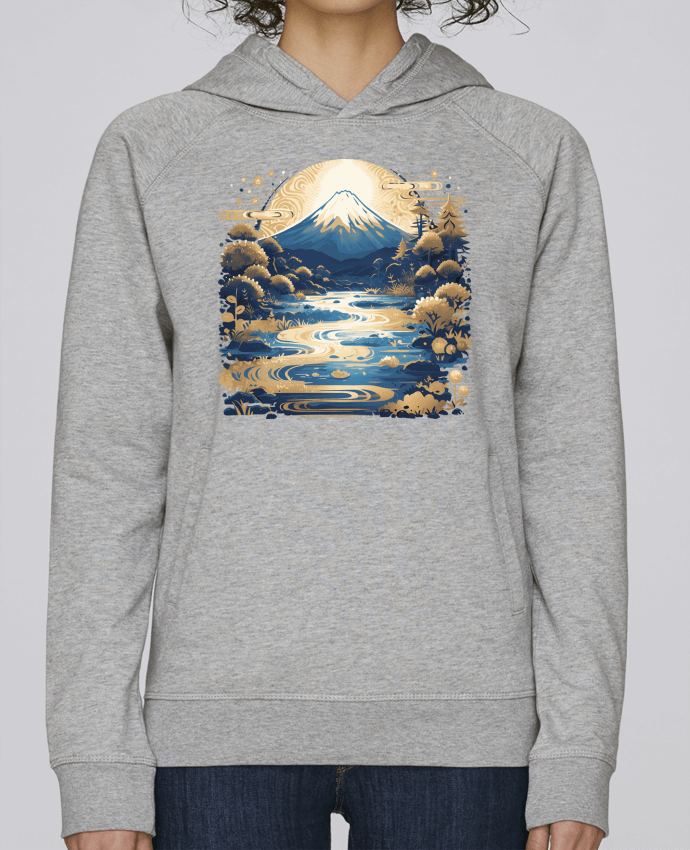 Sweat capuche femme Mont Fuji par KronoArt