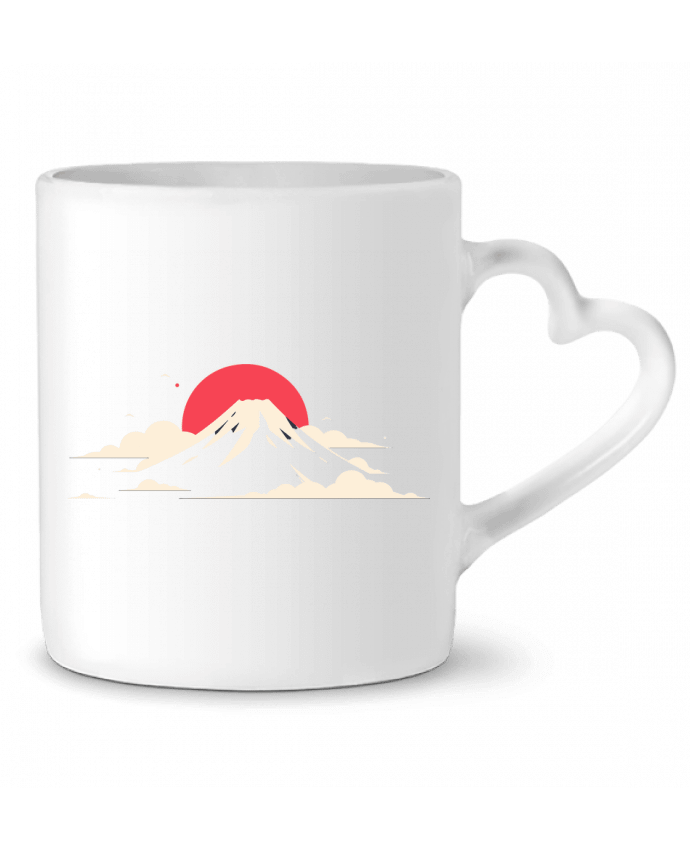 Mug coeur Mont Fuji par KronoArt