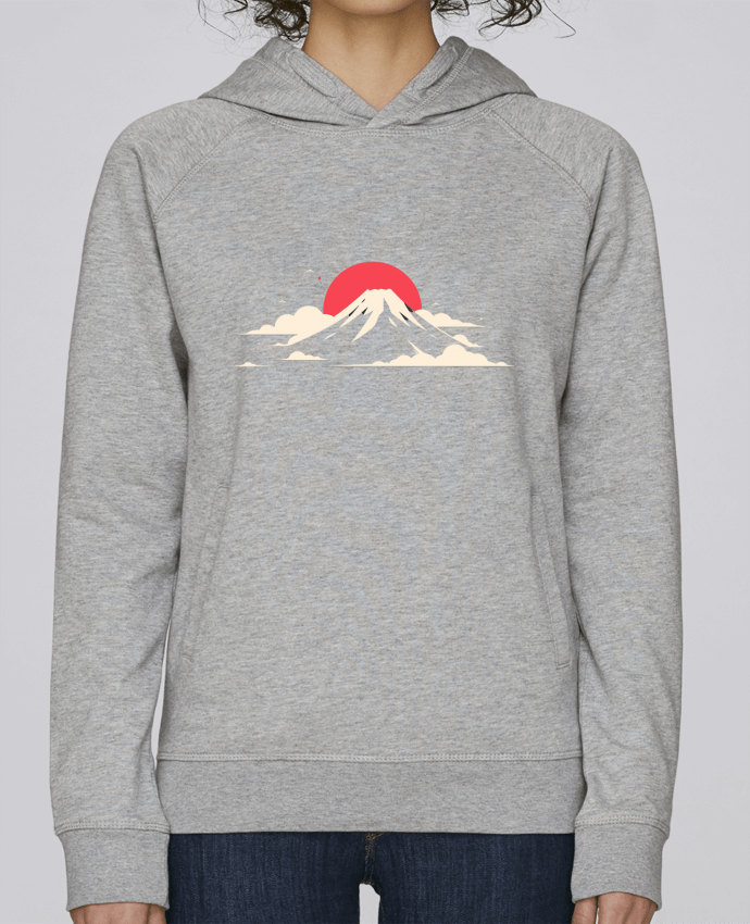 Sweat capuche femme Mont Fuji par KronoArt