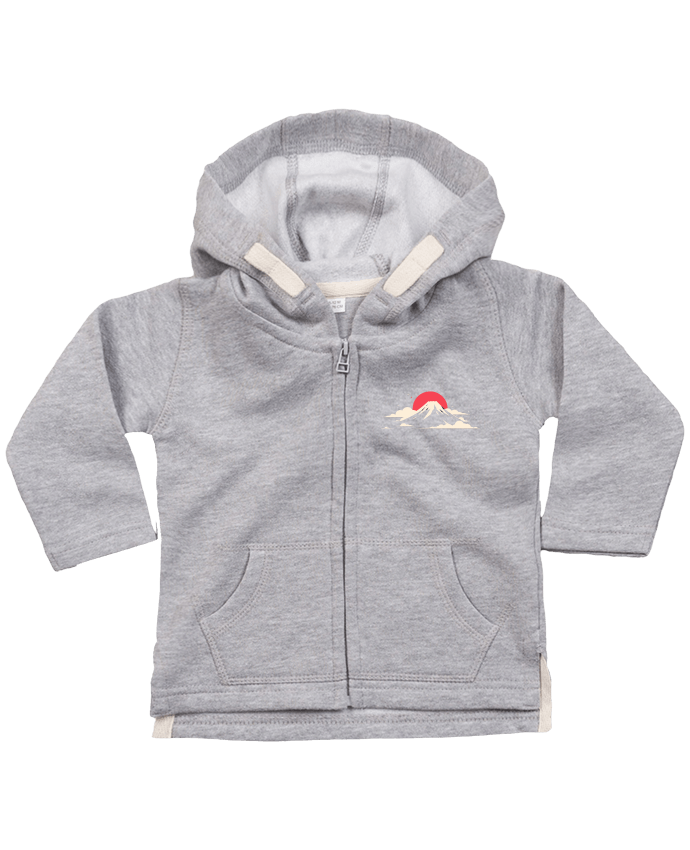 Sweat à capuche bébé zippé Mont Fuji par KronoArt