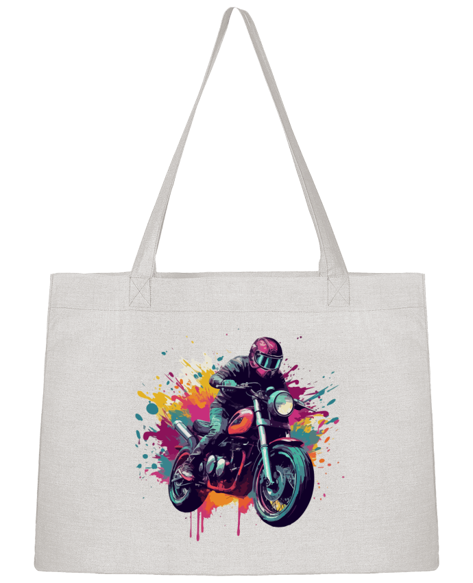 Sac Shopping Moto avec tâche de couleur par KronoArt