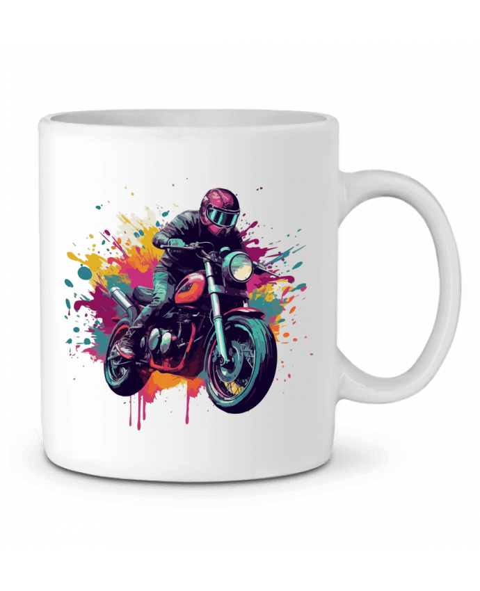 Mug  Moto avec tâche de couleur par KronoArt