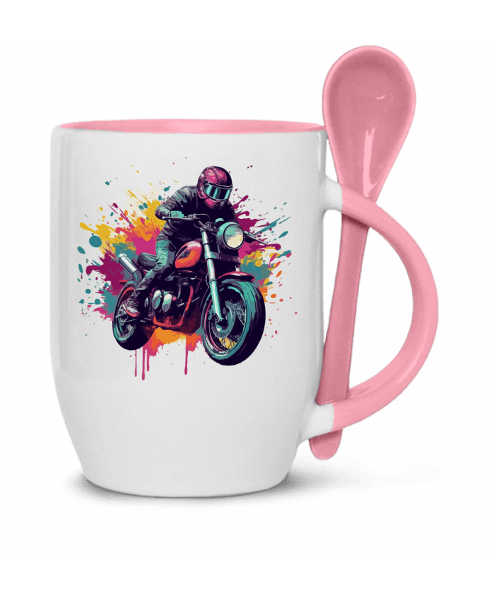  Tasse cuillère Moto avec tâche de couleur par KronoArt