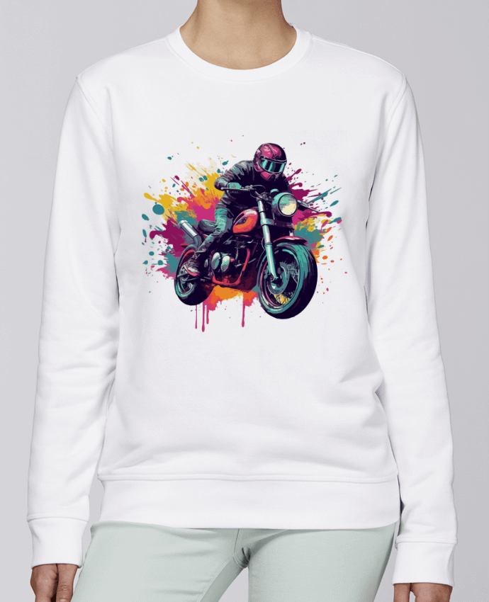 Sweatshirt Moto avec tâche de couleur par KronoArt