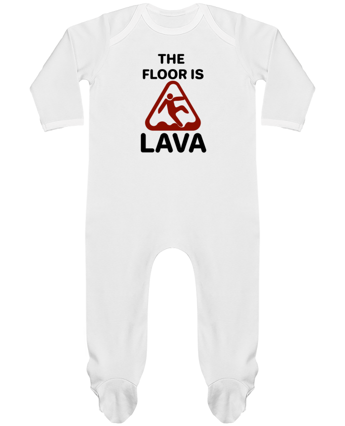 Baby Sleeper long sleeves Contrast The floor is lava by tunetoo