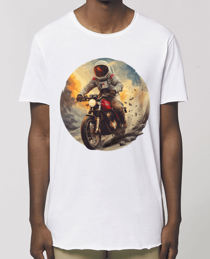 Tee-shirt Homme Un astronaute sur une moto Par  KronoArt