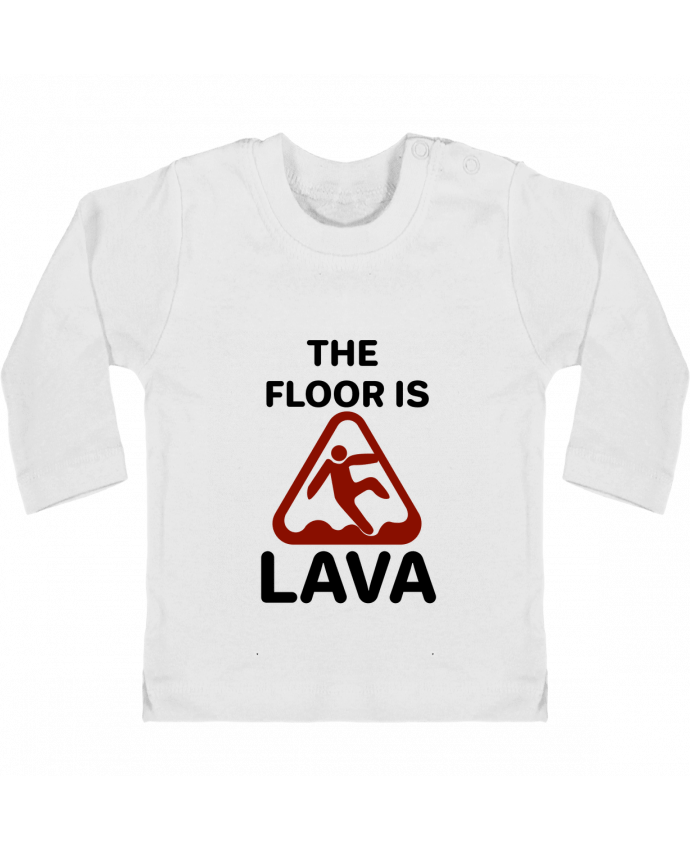 T-shirt bébé The floor is lava manches longues du designer tunetoo