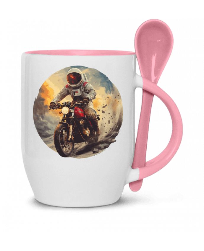  Tasse cuillère Un astronaute sur une moto par KronoArt