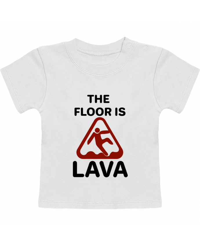 T-Shirt Baby Short Sleeve The floor is lava manches courtes du designer tunetoo